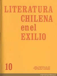 Literatura chilena en el exilio, no. 10, abr. (primavera 1979)
