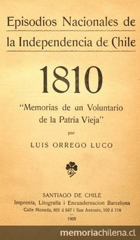 Memorias de un voluntario de la Patria Vieja