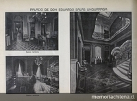 "Gran hall del palacio de Eduardo Salas", En Jorge Walton, Vistas de Chile, Santiago, Impr. Barcelona, 1915, p.45