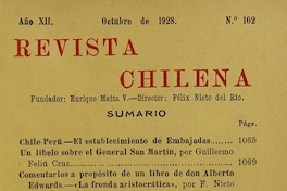 Revista Chilena. Año 12, número 102, octubre de 1928