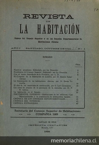 Revista de la habitación: 1ra. época, año 1, no. 1-12, octubre 1920 a octubre de 1921