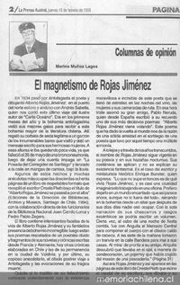 El magnetismo de Rojas Jiménez
