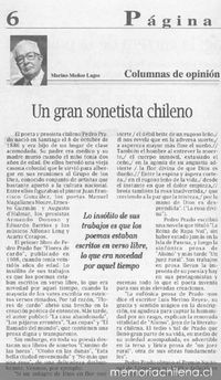 Un gran sonetista chileno