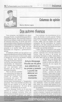 Dos autores diversos