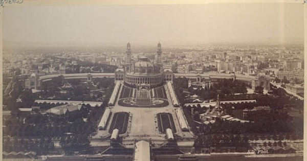 Palacio Trocado en París desde la Torre Eiffel, 1889