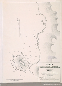 Plano de la Bahía de la Chimba y según Fitz-Roy, Bolfin, 1866