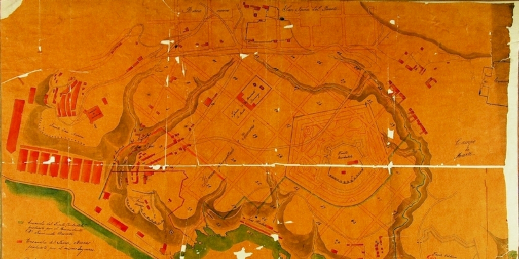 Población proyectada por los señores Waddington en Valparaíso, Sector Los Fuertes, 1876