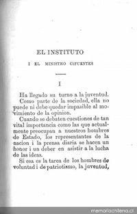 El Instituto i el Ministro Cifuentes