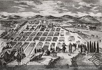 Plano de Santiago de Chile hacia 1850