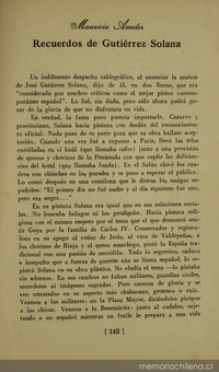 Recuerdos de Gutiérrez Solana