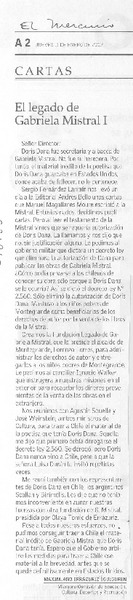 El legado de Gabriela Mistral I