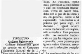 Fiumicino  [artículo] Claudio Solar.