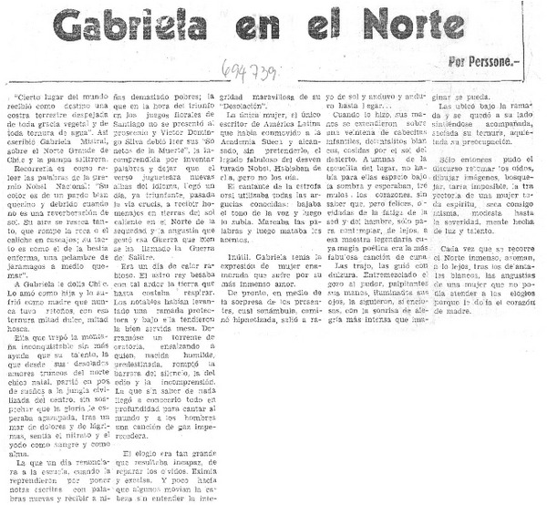 Gabriela en el norte