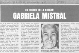 Gabriela Mistral.