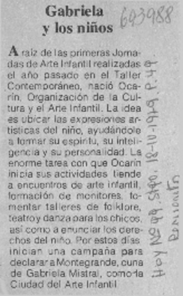 Gabriela y los niños.