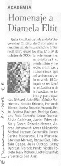 Homenaje a Diamela Eltit