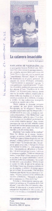 La calavera insaciable