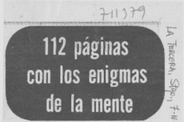 112 páginas con los enigmas de la mente.