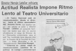 Actitud realista impone ritmo lento al teatro universitario