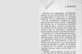 Adam Smith 1776-1976  [artículo] Eugenio García-Díaz.