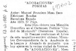 Adoraciones" poemas