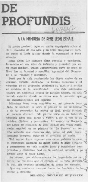 A la memoria de René León Echaiz