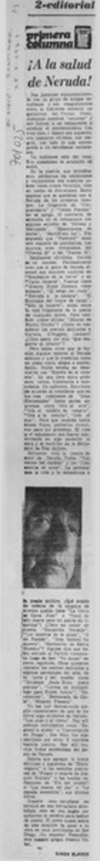 A la salud de Neruda!