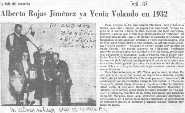 Alberto Rojas Jiménez ya venía volando en 1932.