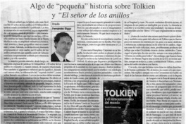Algo de "pequeña" historia sobre Tolkien y "El señor de los anillos"