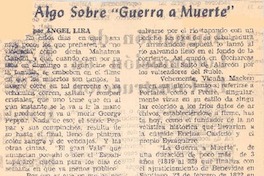 Algo sobre "guerra a muerte"