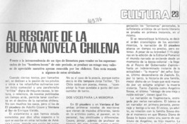 Al rescate de la buena novela chilena