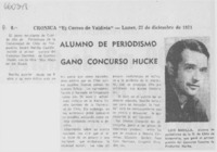 Alumno de periodismo gano concurso Hucke.