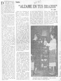 Alzame en tus brazos"