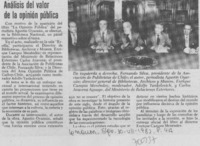 Análisis del valor de la opinión pública.