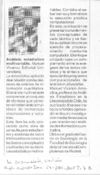 Análisis estadístico multivariable