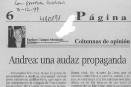 Andrea, una audaz propaganda  [artículo]