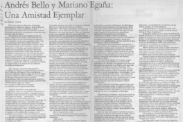 Andrés Bello y Mariano Egaña, una amistad ejemplar