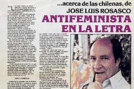 Antifeminista en la letra : [entrevistas]