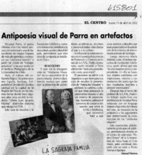 Antipoesía visual de Parra en artefactos  [artículo]