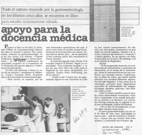 Apoyo para la docencia médica.  [artículo]