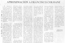 Aproximación a Francisco Coloane
