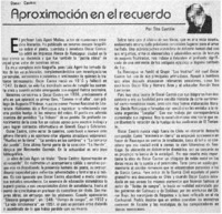 Aproximación en el recuerdo