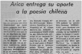 Arica entrega su aporte a la poesía chilena