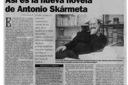 Así es la nueva novela de Antonio Skármeta