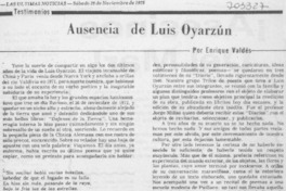 Ausencia de Luis Oyarzún