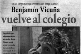 Benjamín Vicuña vuelve al colegio