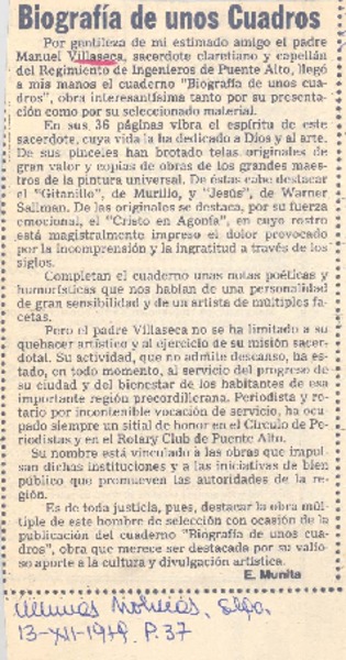 Biografía de unos cuadros