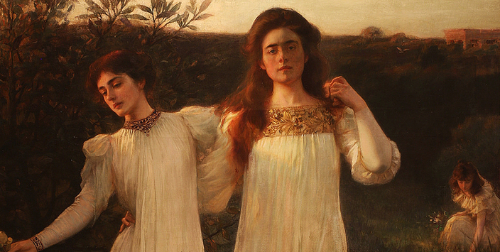 ltimos rayos. Detalle de obra de Albert Lynch. Col. MNBA