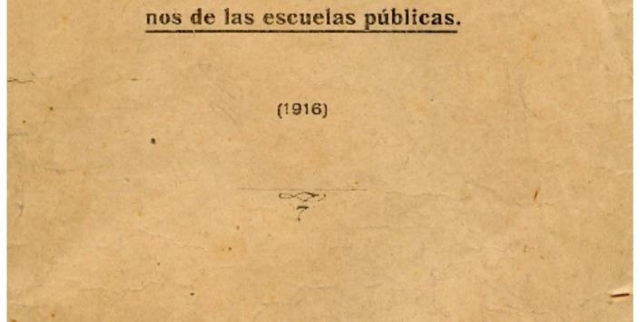 Mart�nez, Guillermo. Observaciones relativas a la educaci�n f�sica de los alumnos de escuelas p�blicas. 1916. 16 pp.