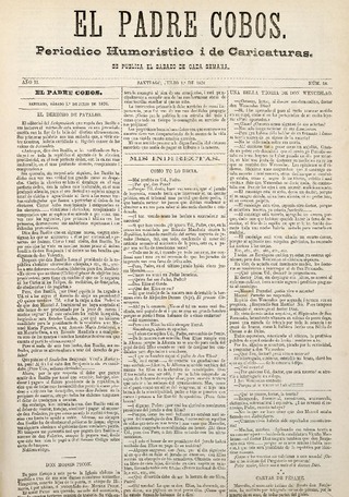 El Padre Cobos. Santiago, 1 de julio de 1876. Ao II. N 58. 4 pp.